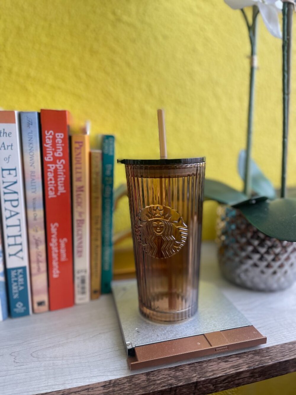 Starbucks Fall Amber Glass Tumbler